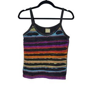 Komodo Women’s Large Stonewashed Rainbow Tank Top Cotton